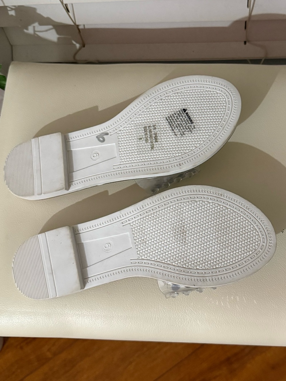 Silver metallic Studded Slide Sandals for Women - Picture 4 of 4